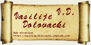 Vasilije Dolovački vizit kartica
